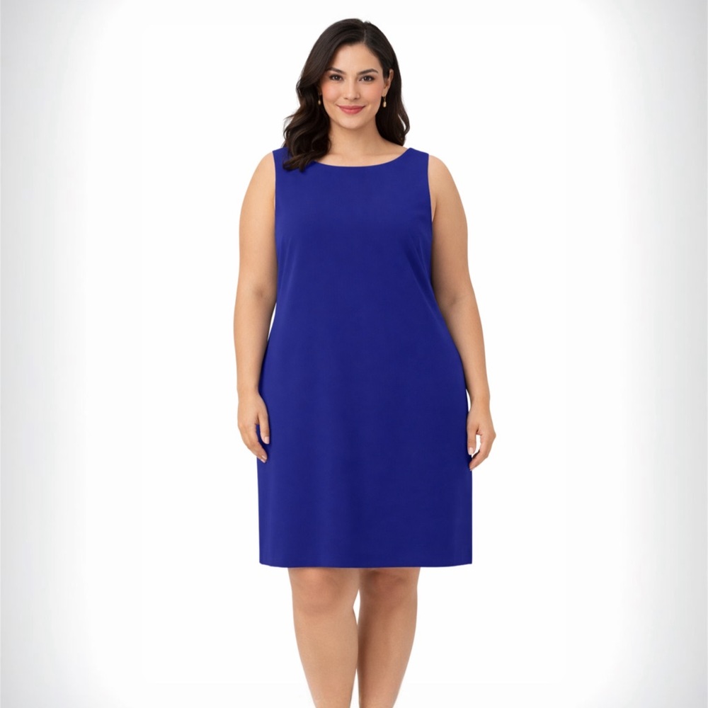 💙 Kasper Royal Blue Sleeveless Shift Dress | Size 20W | Special Occasion
